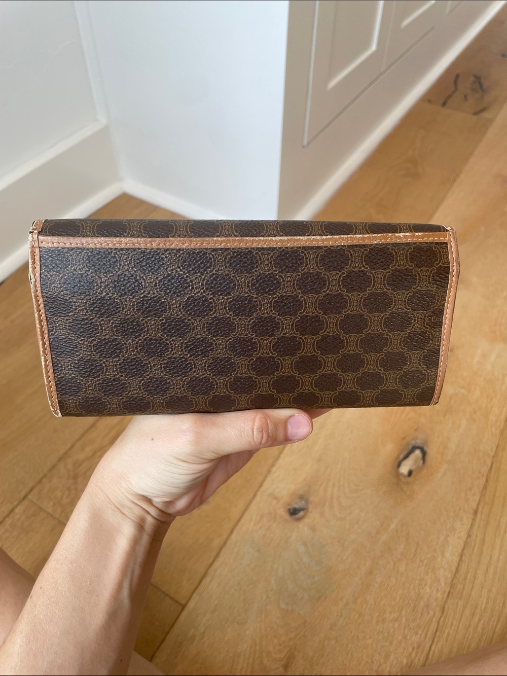 Celine Brown and Tan Triomphe Continental Wallet - Picture 2 of 16